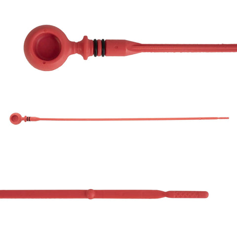 Engine Oil Dipstick Compatible With Honda Civic 2006 2015 1.8L And Honda HR-V 2016 2022 1.8L Replacement 15650-RNA-A00 red plastic close-up