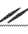 Two Piece Strap Hinges 5 Inch Heavy Duty Tee Gate Hinge Set For Wooden Fences Yard Doors Barn Gate With Screws Iron Black Durable Outdoor Door Hardware