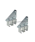 Built Tough Heavy Duty Double Box Rail Bracket Set For Sliding Barn Doors And Wall Track Hardware In Galvanized Steel Adjustable Brackets