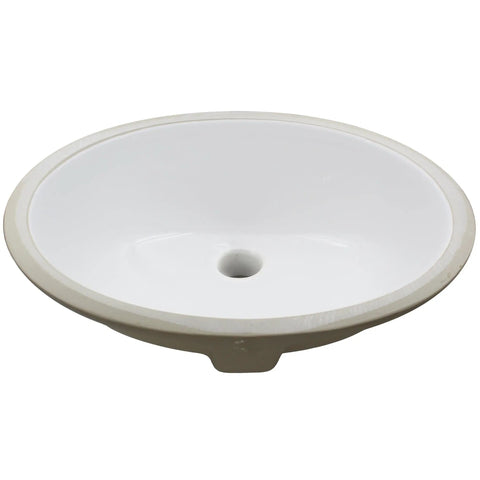 Oval Undermount White Porcelain Sink With Brushed Nickel Drain Set And Overflow Pop Up Drain Sealer Solid Brass Overflow