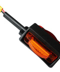 Two Piece 7 LED Fender Lights Kit For Trailers Prewired Dual Side Assembly Red Amber Turn Signals Waterproof Trailer Marker Lights 4 Diodes
