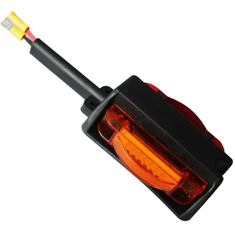 Two Piece 7 LED Fender Lights Kit For Trailers Prewired Dual Side Assembly Red Amber Turn Signals Waterproof Trailer Marker Lights 4 Diodes