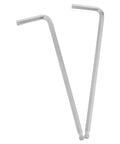 Heavy Duty Two Piece Ball End Hex Key Wrench Kit Made From Super Strong CRV Alloy Steel With Matte Chrome Coating For Long Lasting Corrosion Resistance And Easy Grip During Tough Home Repair Jobs Or Garage Mechanic Work Today; chrome hex keys