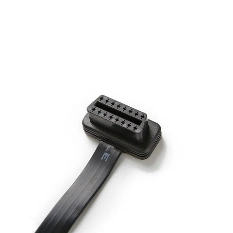 OBD II 16 Pin Splitter Extension Cable 1 Male To 2 Female Adapters 2 Ft 60 Cm No Shared Ground Wires Ultra Flat Low Profile Durable