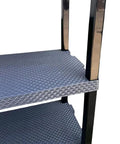 Close-up of adjustable shelves of Super Heavy Duty Plastic Modular Storage Cabinet Featuring Slammin Adjustable Shelves And Rock Solid Legs.