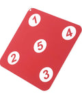 Multi Purpose Fencing Target For Indoor Practice with numbers, red rubber material with suspension for fencing drills.