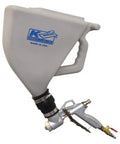 Heavy Duty Deck Stain Sprayer Gun With Spacious 2.5 Gallon Hopper, ergonomic handle, flexible neck, and spray trigger.