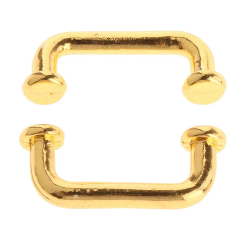 Gold Metal Mini Cabinet Knob Pulls Set for 1 to 12 Scale Dollhouse Furniture Hardware, Decorative Drawer Handles