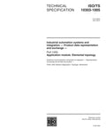 ISO 10303-1005 standard document cover for industrial automation systems and integration product data representation.