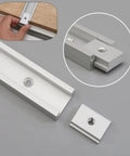 Pro Grade Aluminum T Track Slot Miter Jig For Woodworking Telescopic T Slot Rail with sliding blocks, silver finish