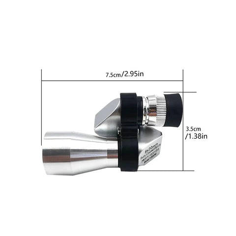 Quick Focus Monocular Telescope for Travel, Concerts and Hiking, compact size 75x35mm, silver design, ergonomic angle view