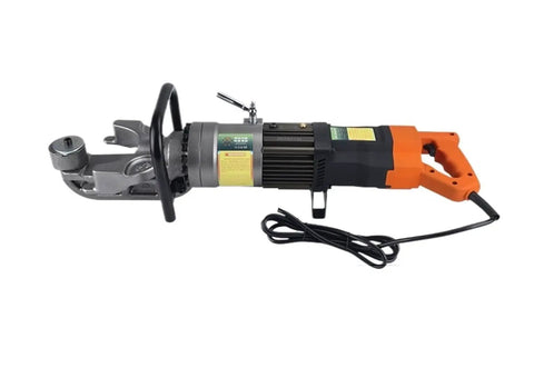 Get This Heavy Duty Portable Electric Rebar Cutter For Swift, Precise Steel Bar Bending, featuring compact design and hydraulic mechanism.