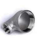 Top Tier 304 Stainless Steel 90 Degree Elbow Reducer Pipe Fitting 3/4 To 1/2 Inch Npt Female Thread side view