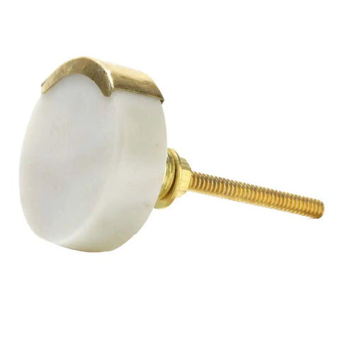 Set Of 6 Marble Knobs For Cabinets And Drawers White Round Decorative Cabinet Hardware Perfect For Kitchen Cupboards Glass Doors Dressers Wardrobes Pulls And More Easy To Install Durable And Stylish Home Upgrades