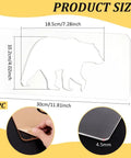 Clear Acrylic Bear Router Template 12X5 Inch Killer Woodworking Guide For Seamless Inlay Work with size dimensions.