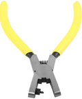 Single Hole Punch Handheld Metal Hole Puncher For Paper Sheets Tags Badges And Loose Leaf Punching with ergonomic yellow grips.