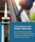 Tough As Nails White Gutter Sealant 3 Pack Heavy Duty Roof Caulk being applied for waterproof sealing on a metal surface.