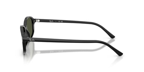 Side view of Sam Low Bridge Fit Sunnies For Men And Women Non Polarized Modern Acetate Frame In Black And Green 54mm Lens Width