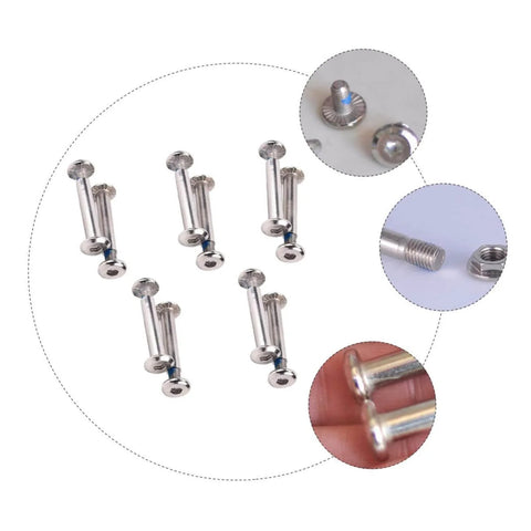 16 Piece Inline Skate Replacement Screws Kit, Stainless Steel Skate Wheel Screws for Inline Bearings shown in detail