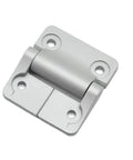 Large damping hinge, silver metal, 9NM torque, foldout high-stop XK508-2W-2.3NM close-up
