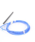 Blue Chemical Pickup Tube for Food Service Equipment, 1 Pack, Durable Tube for Cleaning and Sanitation, Easy Install, Plug And Play Ready for Beverage Dispensing Systems, Made in the United States. coiled blue tube with gray pickup wand