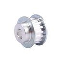 2Pcs Garage Grade Metal Synchronous Pulley and S Gears for Mini Lathe Motor Belt Drive with 8mm Bore, aluminum pulley detail.