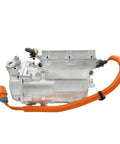 Heavy Duty Electric AC Compressor Direct Swap For Byd Qin Ev Replaces Oe Ha2em8103020 with orange wiring and clutch assembly.
