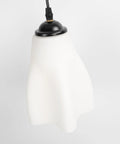 Kiven Instant Light Conversion Kit for 4/5/6inch Hole, 1-Light Glass Farmhouse Lighting Pendant with white glass shade.