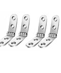 4 metal hinges from 20 Pack 180 Degree Foldable Flap Hinges for Cabinets and Furniture, Rounded Corner Buffer Hardware