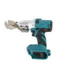 Heavy Duty Cordless Electric Metal Shears With 360 Degree Rotating Head For Cutting Sheet Metal Roofing And Wire Mesh Robust Abs Design Easy Grip Power Tool For Pro And Diy Projects Fast Clean Cuts side view with ergonomic handle