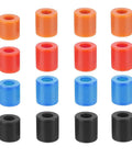 Sixteen Piece Silicone Heatbed Mount Set for 3D Printers Includes 0.63x0.63 and 0.63x0.71 Inch Leveling Pads Multicolor