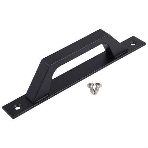 Black Aluminum Alloy Barn Door Pull Handle For Sliding Doors And Closets Heavy Duty Garage Shed Cabinet Hardware With Smooth Grip