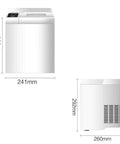 Countertop Ice Maker With Portable Cube Machine For Home Or Bar, compact design with measurements 292mm x 241mm x 260mm.