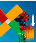 Advanced Funny Machines Construction Kit With 585 Parts For Building 3 Dope Models Like Marble Run And Cable Car Courses Trigger Domino Effects Launch A Catapult And Easily Integrate Dominoes Or Other Toys For Endless STEM Fun chain-reaction model with moving blocks