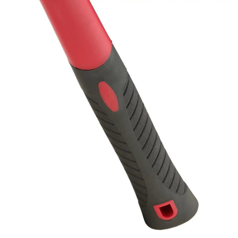 Close-up of fiberglass handled replacement flooring mallet for flooring nailers and staplers pro grade heavy duty durable steel head.