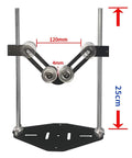 Heavy Duty Adjustable Height Double Roller Stand Smooth As Butter Bearing Rotation Pro Woodworking Station with dimensions 25cm height and 120mm width.
