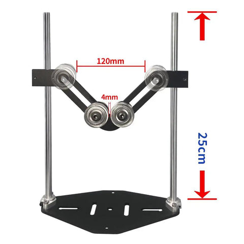 Heavy Duty Adjustable Height Double Roller Stand Smooth As Butter Bearing Rotation Pro Woodworking Station with dimensions 25cm height and 120mm width.