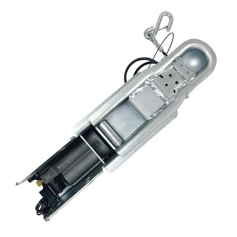 Silver hydraulic trailer brake actuator for 2-inch ball hitch with surge coupling