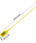 Yellow Plastic Barcode Seals Pack, Tamper Evident Security Tags, Pull Tite Zip Ties For Fire Extinguishers, 10 Inch Length