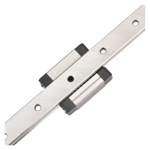 Smooth High Precision Linear Guide Rail Kit MGN7 7mm Width With Matching Block For CNC Build Projects 100 To 1000mm Lengths Pre Drilled Easy Install Low Friction Super Stable Motion System, silver steel rail with two blocks