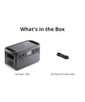 Ultra Quiet 1024Wh LiFePO4 Portable Power Station That Delivers 2200W Continuous Power And 2600W Peak 140W USB C 23Db Silent Solar Generator Built For Home Backup And Camping Solar Panel Optional with power cable