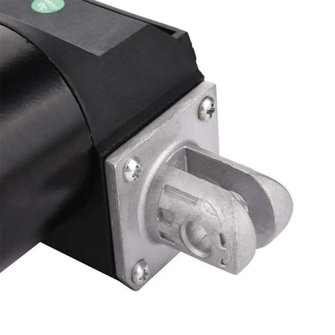 Close-up of 12V And 24V Micro Linear Actuator With 950mm Stroke, 5000N Thrust, showing mounting bracket detail