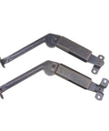 Antique Copper Spring Arm Safety Supports for Cabinets and Wooden Boxes two pack shown, iron material, 20x5x3 cm for doors.