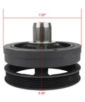 Crankshaft Belt Drive Pulley Replacement For Chrysler Aspen 2007 And Dodge Dakota 2000 2010, front view with dimensions