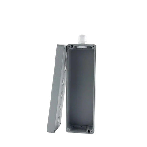 CAARLA push-button switch control box, gray cast-aluminum IP67 explosion-proof enclosure with 22mm openings