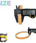 Measurement of Four Pack Heavy Duty Six Rib Planer Drive Belt With Non Slip Grip showing 0.55 inch thickness and size details.