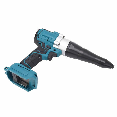 Efficient And Safe Brushless Cordless Rivet Gun 18V Electric Kit With High Capacity Battery For Heavy Duty Fastening Jobs That Hit Hard, angled view