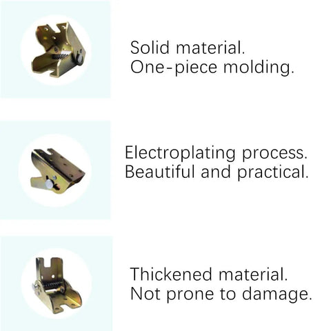 Hella Sturdy Folding Self Locking Hinge With Install Kit 4 Pack 90 Degree Table Leg Support Brackets For Workbenches Garages Beds Boats Tough Zinc Finish, showcasing solid material and one-piece molding.