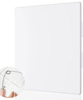 Heavy Duty Adjustable Spring Access Panel For Drywall And Ceilings 12X12 Inch White Abs Plastic Wall Hole Cover Plate shown with installation detail.