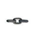 Heavy Hitter Alloy Steel Welded Chain 3/8 Inch Trade Size 100 Grade for rigging, showing two links.
